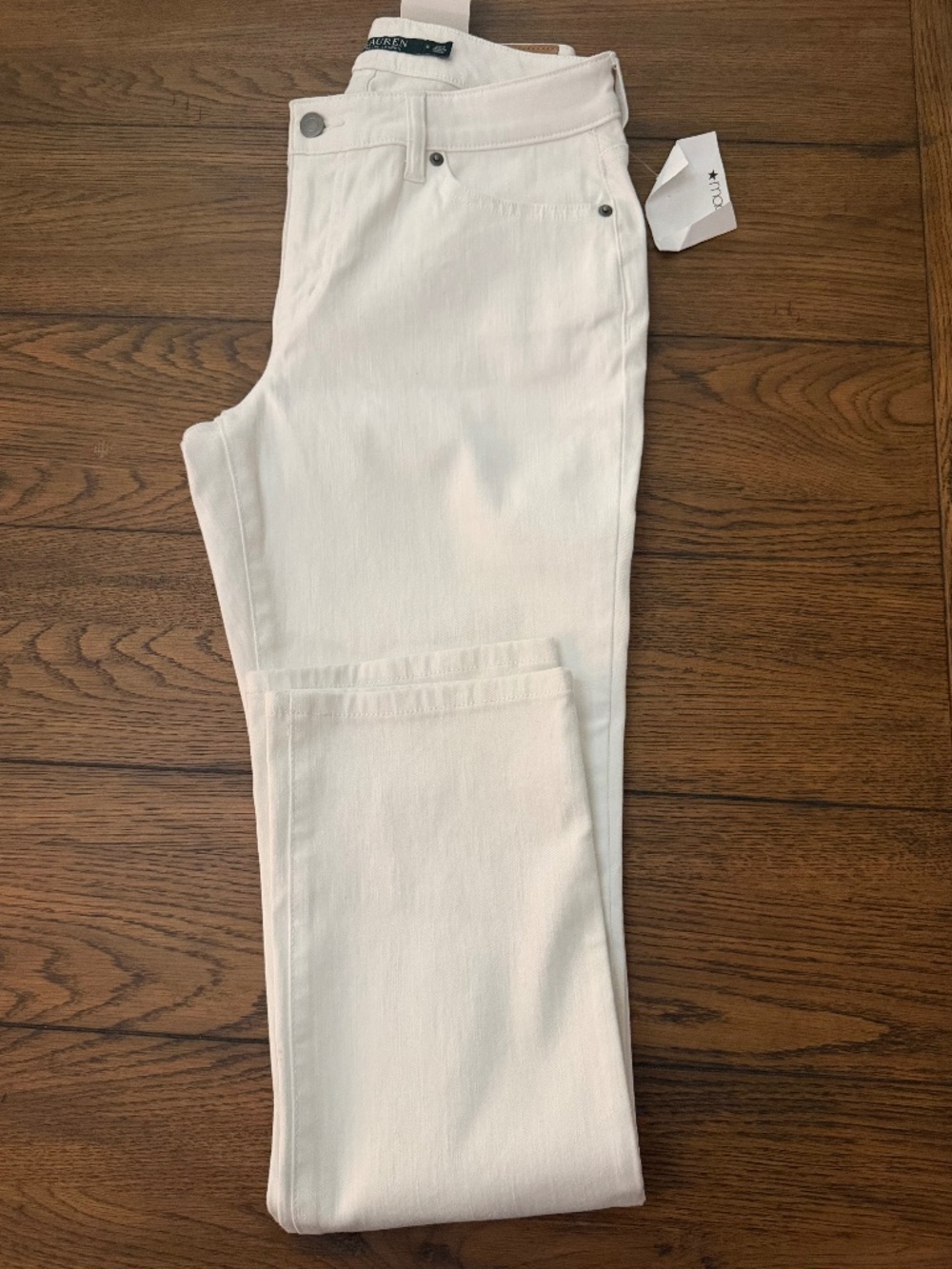 Lauren Ralph Lauren Modern Straight Curvy Slim Fit White Denim S8